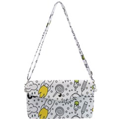 Set Cute Colorful Doodle Hand Drawing Removable Strap Clutch Bag by BangZart