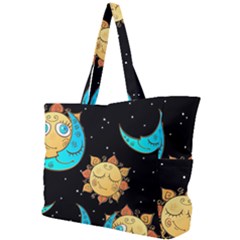 Seamless Pattern With Sun Moon Children Simple Shoulder Bag by BangZart