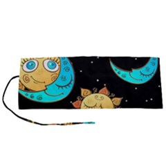Seamless Pattern With Sun Moon Children Roll Up Canvas Pencil Holder (s)