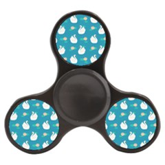 Elegant Swan Pattern With Water Lily Flowers Finger Spinner