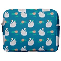 Elegant Swan Pattern With Water Lily Flowers Make Up Pouch (large) by BangZart