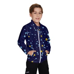 Seamless pattern with cartoon zodiac constellations starry sky Kids  Windbreaker