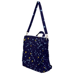 Seamless Pattern With Cartoon Zodiac Constellations Starry Sky Crossbody Backpack by BangZart