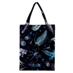 Colorful Abstract Pattern Consisting Glowing Lights Luminescent Images Marine Plankton Dark Background Classic Tote Bag