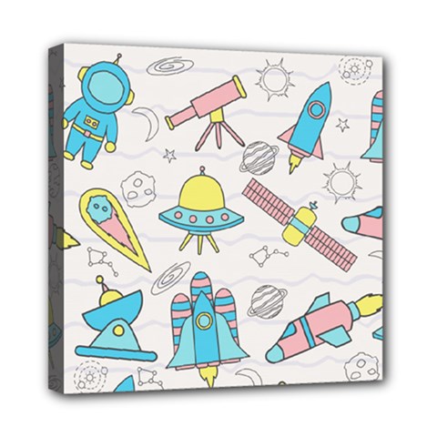 Cute Seamless Pattern With Space Mini Canvas 8  X 8  (stretched) by BangZart