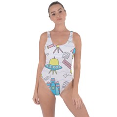 Cute Seamless Pattern With Space Bring Sexy Back Swimsuit by BangZart