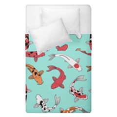 Pattern With Koi Fishes Duvet Cover Double Side (single Size)