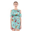 Pattern with koi fishes Shoulder Cutout One Piece Dress View1