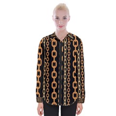 Gold Chain Jewelry Seamless Pattern Womens Long Sleeve Shirt