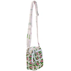 Cute Pink Flowers With Leaves-pattern Shoulder Strap Belt Bag by BangZart