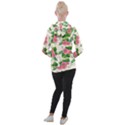 Cute pink flowers with leaves-pattern Women s Hooded Pullover View2