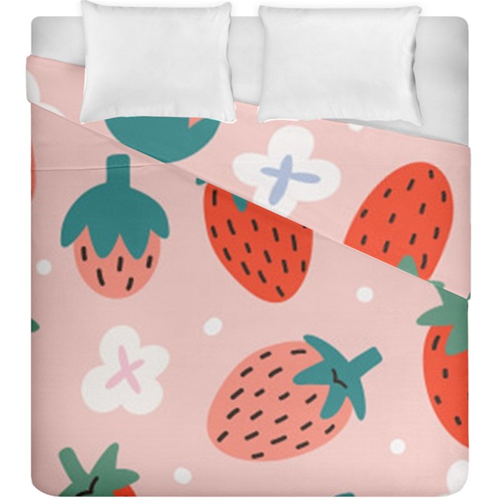 Strawberry seamless pattern Duvet Cover Double Side (King Size)