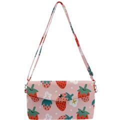 Strawberry Seamless Pattern Removable Strap Clutch Bag by BangZart