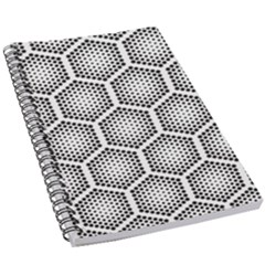 Halftone Tech Hexagons Seamless Pattern 5 5  X 8 5  Notebook by BangZart