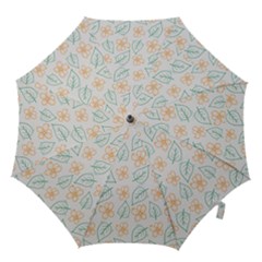 Hand Drawn Cute Flowers With Leaves Pattern Hook Handle Umbrellas (large) by BangZart