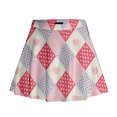 Cute Kawaii Patches Seamless Pattern Mini Flare Skirt