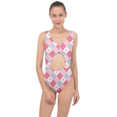 Cute Kawaii Patches Seamless Pattern Center Cut Out Swimsuit