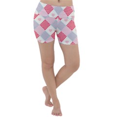 Cute Kawaii Patches Seamless Pattern Lightweight Velour Yoga Shorts