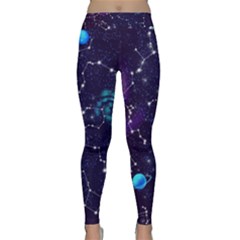 Realistic Night Sky Poster With Constellations Classic Yoga Leggings by BangZart