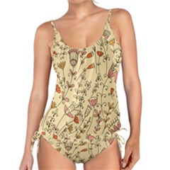 Seamless Pattern With Different Flowers Tankini Set by BangZart