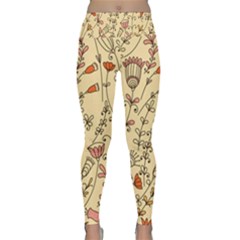 Seamless Pattern With Different Flowers Lightweight Velour Classic Yoga Leggings by BangZart