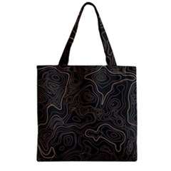 Damask Seamless Pattern Zipper Grocery Tote Bag