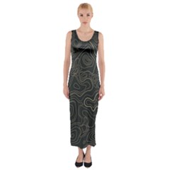 Damask Seamless Pattern Fitted Maxi Dress by BangZart