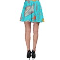 Colored sketched sea elements pattern background sea life animals illustration Skater Skirt View2