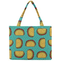 Taco Drawing Background Mexican Fast Food Pattern Mini Tote Bag by BangZart