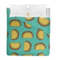 Taco drawing background mexican fast food pattern Duvet Cover Double Side (Full/ Double Size) View2