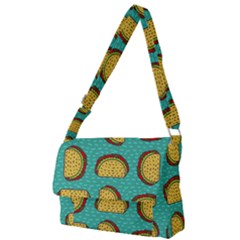 Taco Drawing Background Mexican Fast Food Pattern Full Print Messenger Bag (l) by BangZart