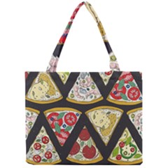 Vector Seamless Pattern With Italian Pizza Top View Mini Tote Bag