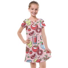 Tomato Seamless Pattern Juicy Tomatoes Food Sauce Ketchup Soup Paste With Fresh Red Vegetables Kids  Cross Web Dress