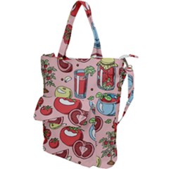 Tomato Seamless Pattern Juicy Tomatoes Food Sauce Ketchup Soup Paste With Fresh Red Vegetables Shoulder Tote Bag by BangZart