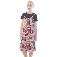 Tomato Seamless Pattern Juicy Tomatoes Food Sauce Ketchup Soup Paste With Fresh Red Vegetables Camis Fishtail Dress by BangZart