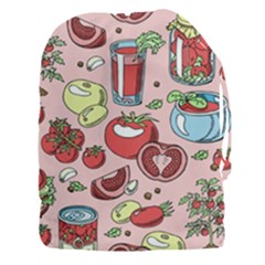 Tomato Seamless Pattern Juicy Tomatoes Food Sauce Ketchup Soup Paste With Fresh Red Vegetables Drawstring Pouch (3xl) by BangZart