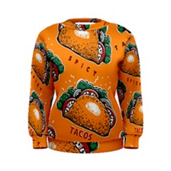 Seamless Pattern With Taco Women s Sweatshirt