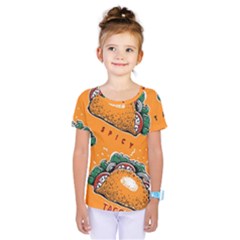 Seamless Pattern With Taco Kids  One Piece Tee