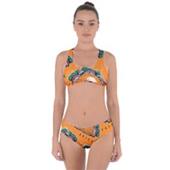 Seamless Pattern With Taco Criss Cross Bikini Set by BangZart