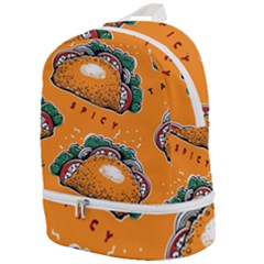 Seamless Pattern With Taco Zip Bottom Backpack by BangZart