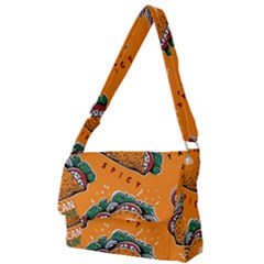 Seamless Pattern With Taco Full Print Messenger Bag (l) by BangZart