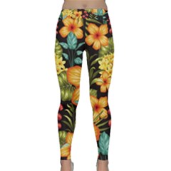 Fabulous Colorful Floral Seamless Classic Yoga Leggings