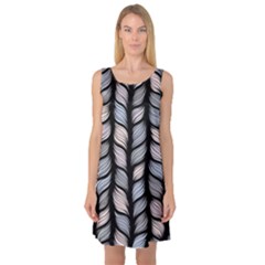 Seamless Pattern With Interweaving Braids Sleeveless Satin Nightdress