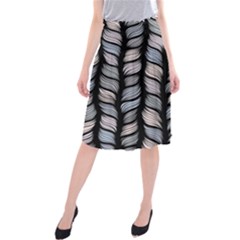 Seamless Pattern With Interweaving Braids Midi Beach Skirt