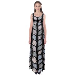 Seamless Pattern With Interweaving Braids Empire Waist Maxi Dress