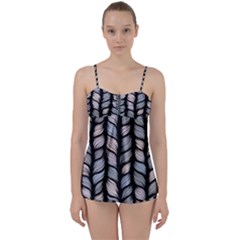 Seamless Pattern With Interweaving Braids Babydoll Tankini Set