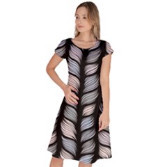 Seamless Pattern With Interweaving Braids Classic Short Sleeve Dress