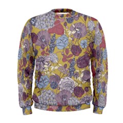 Floral Seamless Pattern With Flowers Vintage Background Colorful Illustration Men s Sweatshirt