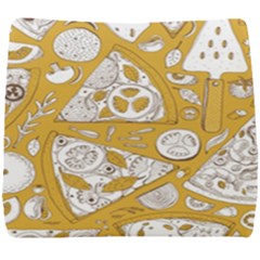 Vector Seamless Pizza Slice Pattern Hand Drawn Pizza Illustration Great Pizzeria Menu Background Seat Cushion