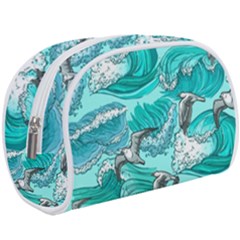 Sea Waves Seamless Pattern Makeup Case (large) by BangZart